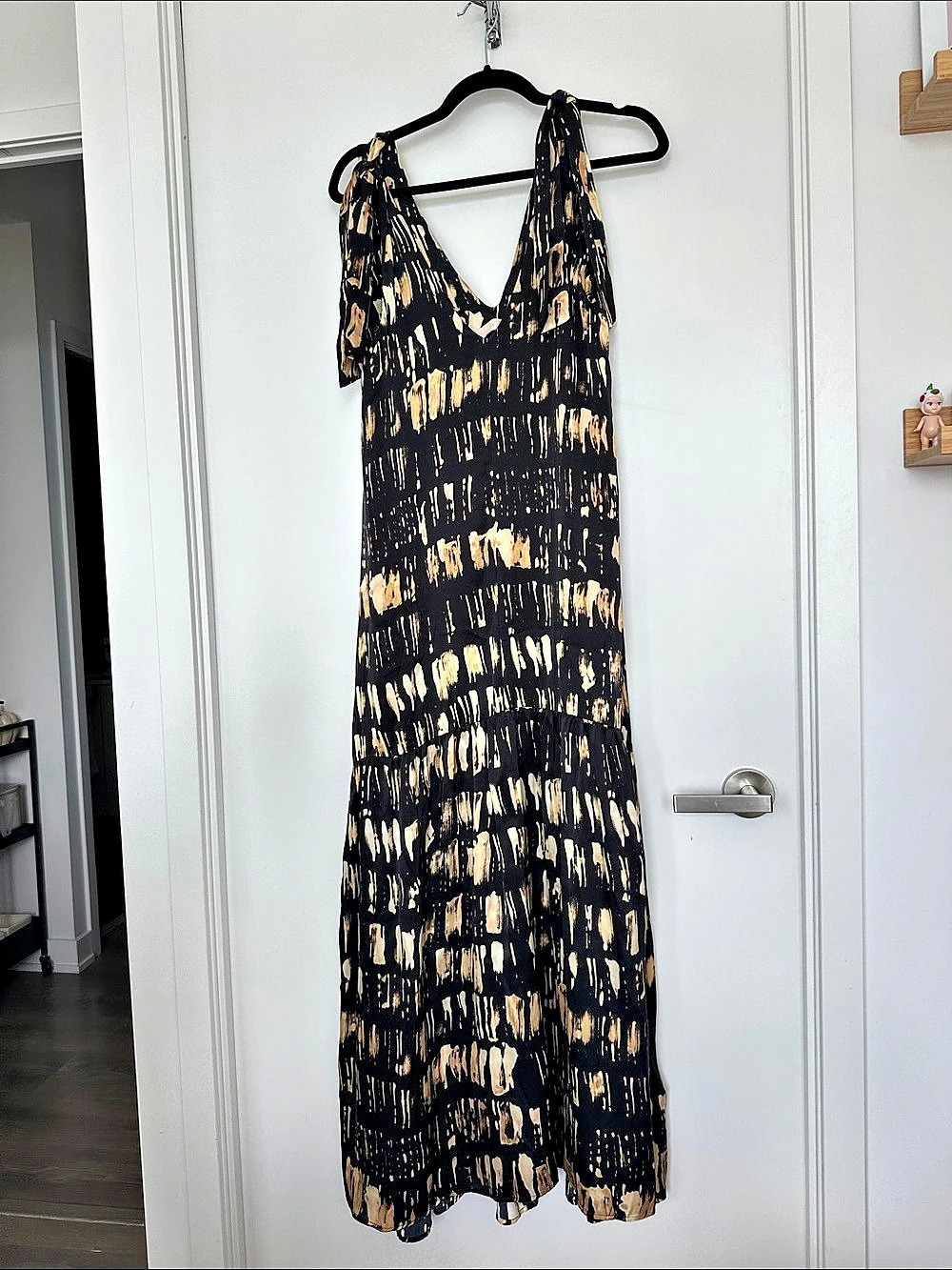 H&M Abstract Print 100% Silk Maxi Dress NWT